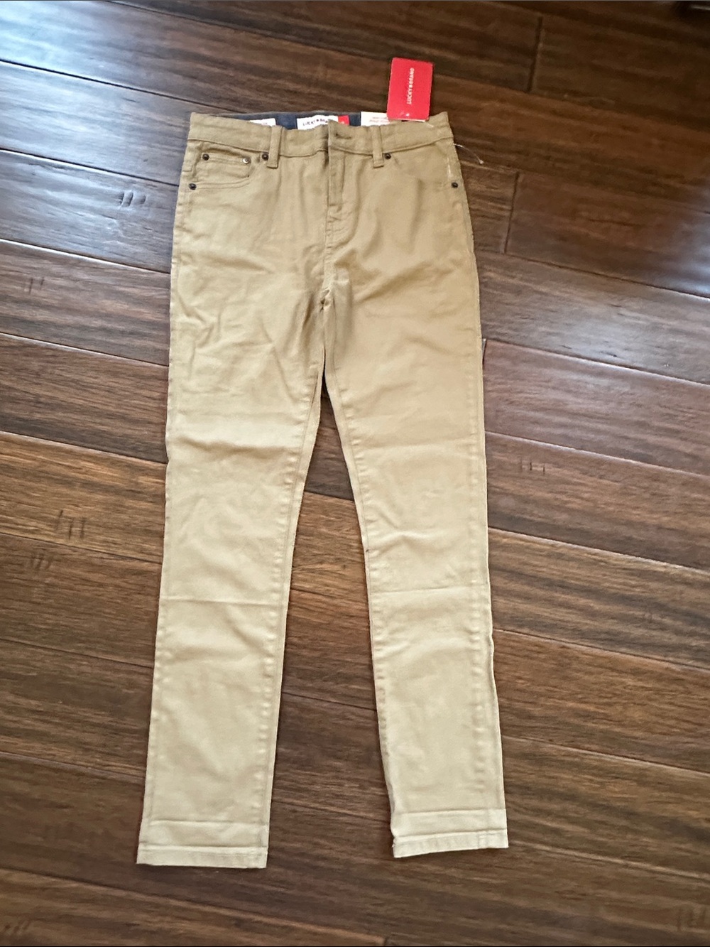Lucky Brand Boy’s Slim Straight Khaki Chinos - Light Tan